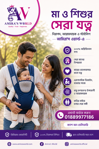 360° Support Baby Carrier – Maximum Safety & Style